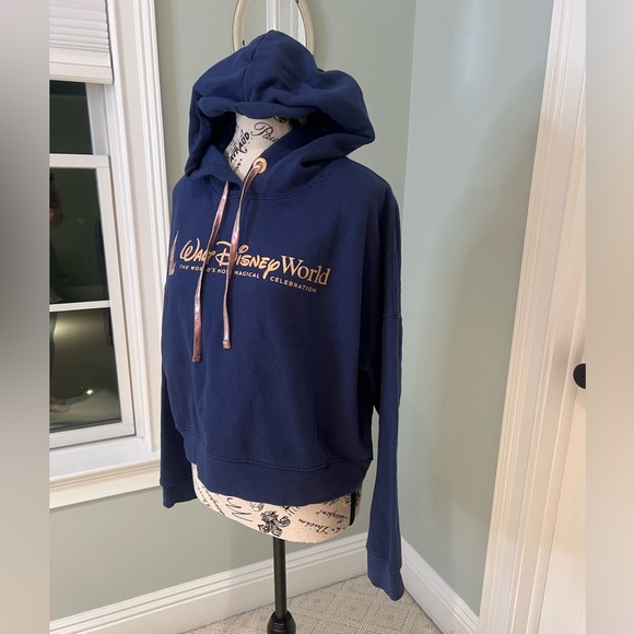 Walt Disney World 50th Anniversary Navy Iridescent Castle Sweatshirt | Size S - Picture 6 of 11